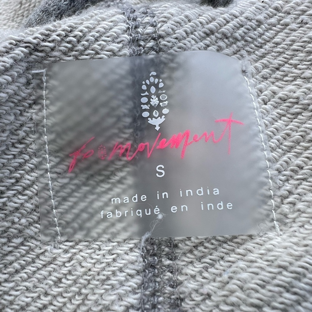 Free People Movement Gray Full Zip Hoodie Jacket Size small - Picture 3 of 8